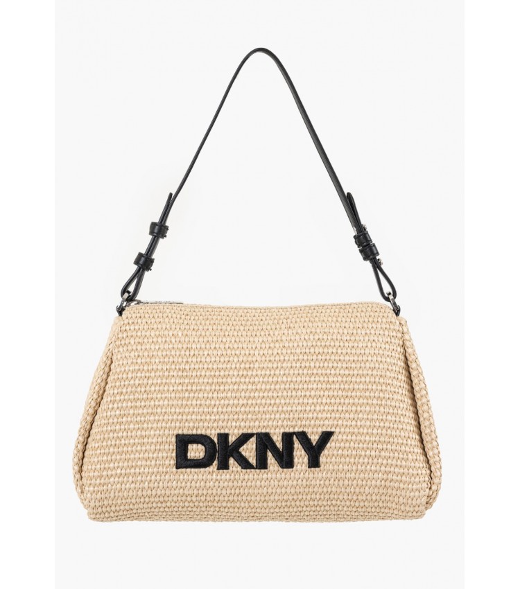 Γυναικείες Τσάντες Remy Μπεζ Ψάθα DKNY