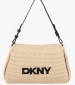 Γυναικείες Τσάντες Remy Μπεζ Ψάθα DKNY