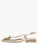 Women Flats V250480 Gold Leather Alma En Pena