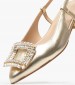 Women Flats V250480 Gold Leather Alma En Pena