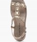 Women Flats V251601 Platinum Leather-Fabric Alma En Pena