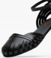 Women Flats 7001 Black Leather Porronet