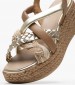 Women Platforms Low 7052 Gold Leather Porronet