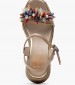 Women Platforms Low 7054 Beige Leather Porronet