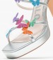 Women Sandals High June.Butterfly Silver ECOleather Buffalo