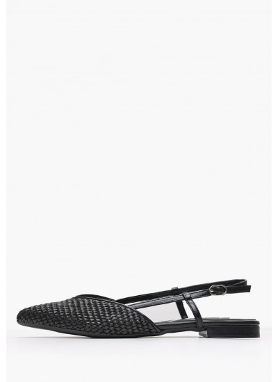 Women Flats Julia Black Mat Mortoglou