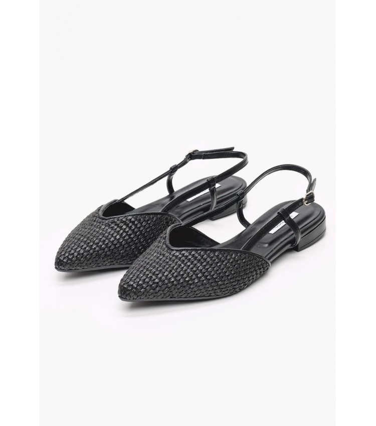 Women Flats Julia Black Mat Mortoglou