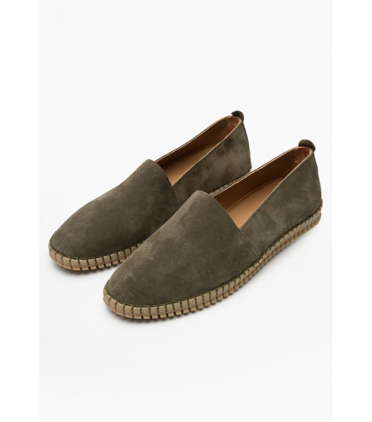 Men Espadrilles Pablo.Sue Olive Buckskin Kalogirou