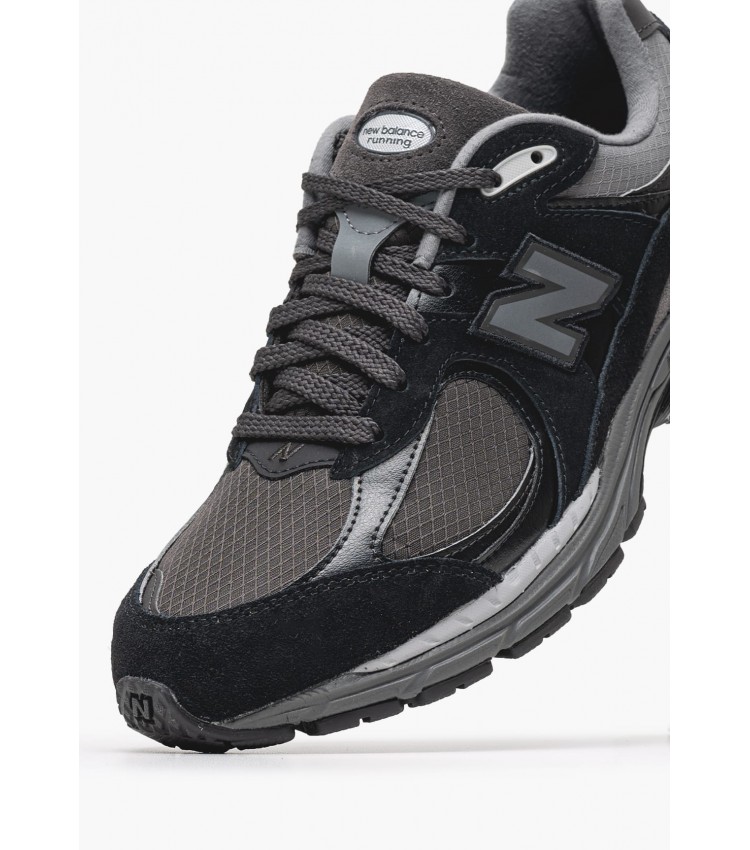 Men Casual Shoes 2002.Rtg Black Buckskin-Fabric New Balance