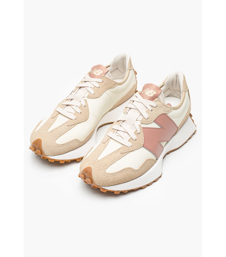 Women Casual Shoes 327.Nka Beige Buckskin-ECOleather New Balance