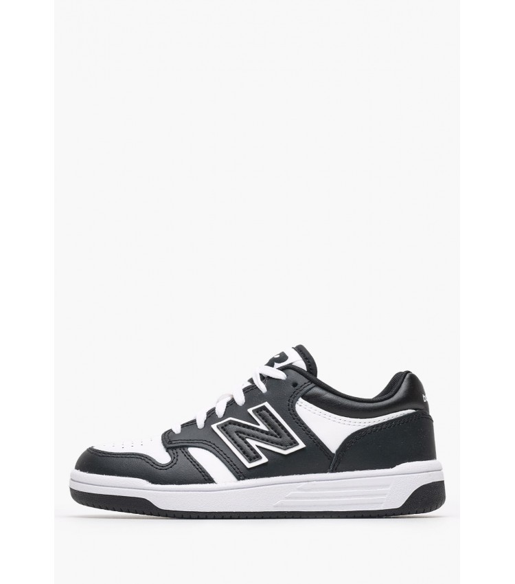 Παιδικά Παπούτσια Casual 480.Bw Μαύρο Δέρμα New Balance