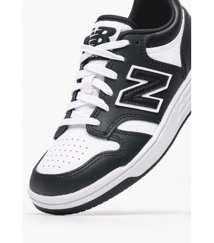 Παιδικά Παπούτσια Casual 480.Bw Μαύρο Δέρμα New Balance