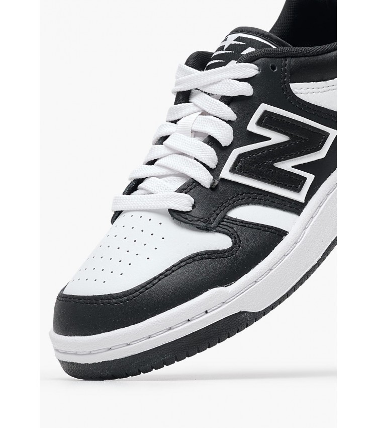 Παιδικά Παπούτσια Casual 480.B Μαύρο Δέρμα New Balance