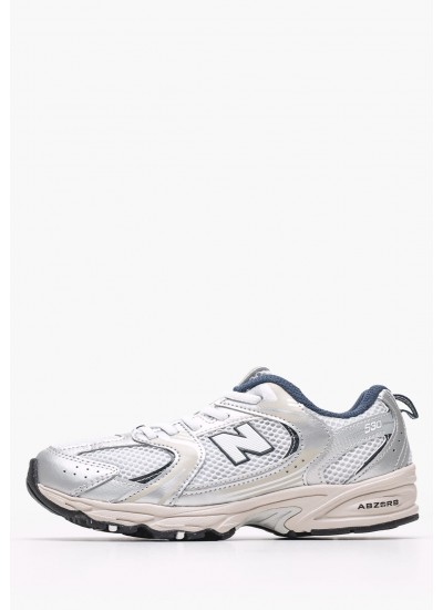 Παιδικά Παπούτσια Casual 530.Ka Γκρι ECOleather-Ύφασμα New Balance