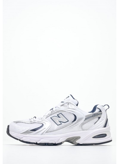 Ανδρικά Παπούτσια Casual 530.M Άσπρο ECOleather-Ύφασμα New Balance