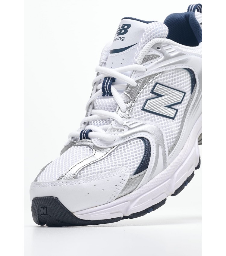 Ανδρικά Παπούτσια Casual 530.M Άσπρο ECOleather-Ύφασμα New Balance