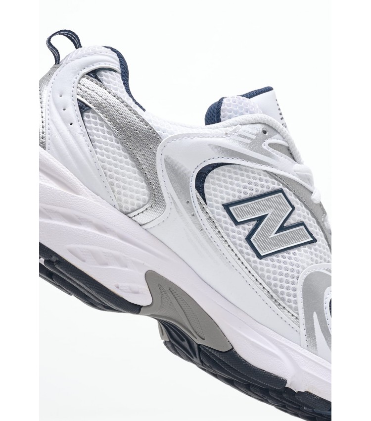 Ανδρικά Παπούτσια Casual 530.M Άσπρο ECOleather-Ύφασμα New Balance