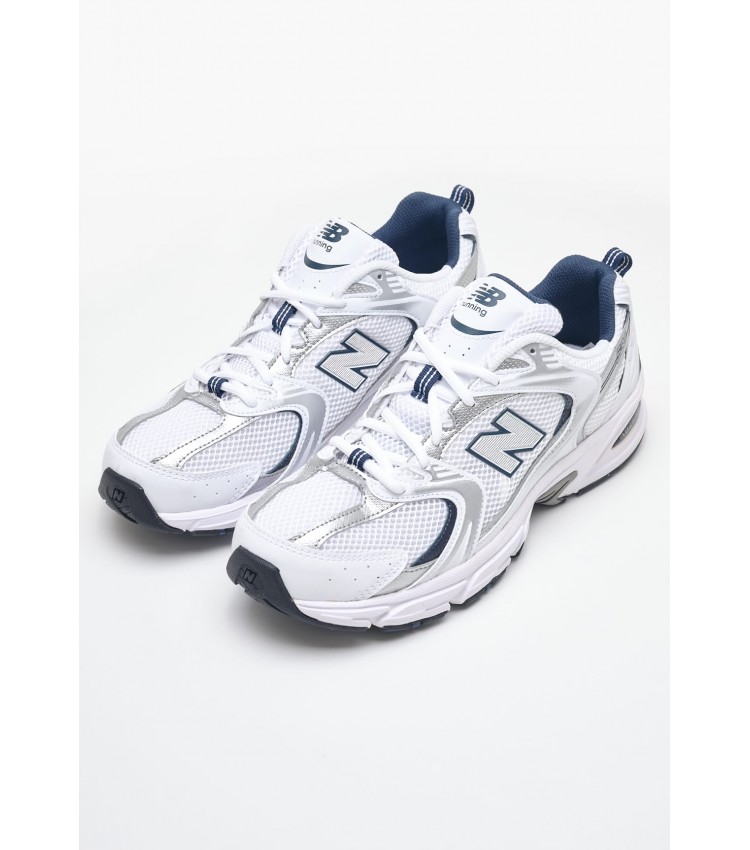 Ανδρικά Παπούτσια Casual 530.M Άσπρο ECOleather-Ύφασμα New Balance