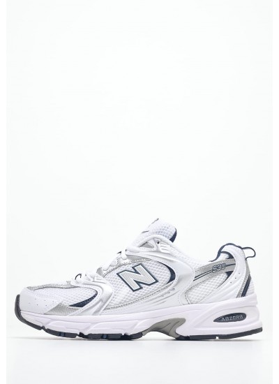 Ανδρικά Παπούτσια Casual 530.M Άσπρο ECOleather-Ύφασμα New Balance