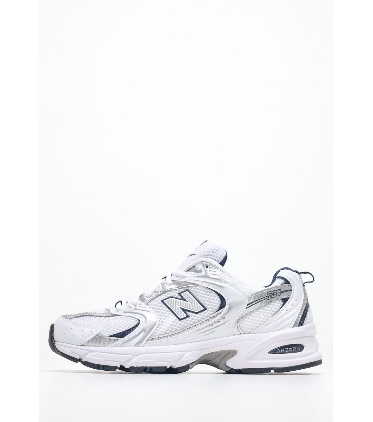 Γυναικεία Παπούτσια Casual 530.W Άσπρο ECOleather-Ύφασμα New Balance