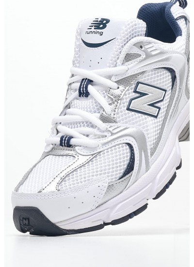 Ανδρικά Παπούτσια Casual 530.M Άσπρο ECOleather-Ύφασμα New Balance