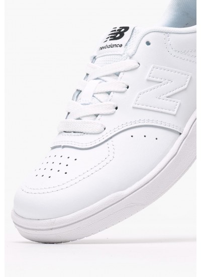 Παιδικά Παπούτσια Casual B80 Άσπρο Δέρμα New Balance