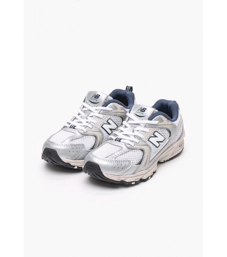 Παιδικά Παπούτσια Casual IZ.530 Γκρι ECOleather-Ύφασμα New Balance