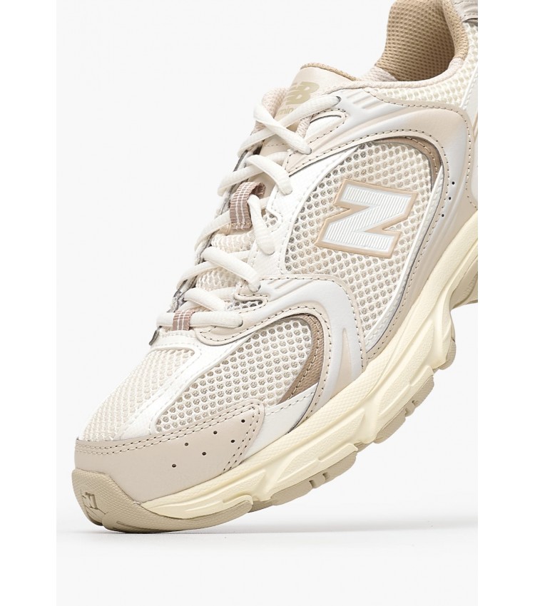 Γυναικεία Παπούτσια Casual R530.A Μπεζ ECOleather-Ύφασμα New Balance