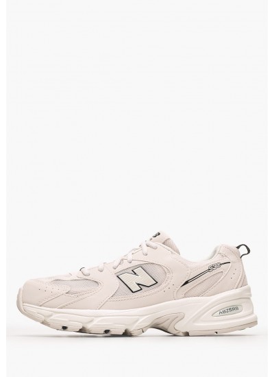 Γυναικεία Παπούτσια Casual R530 Μπεζ ECOleather-Ύφασμα New Balance