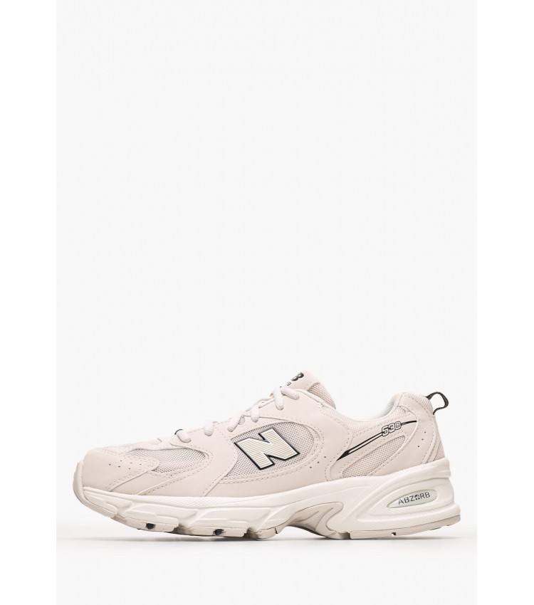 Γυναικεία Παπούτσια Casual R530 Μπεζ ECOleather-Ύφασμα New Balance