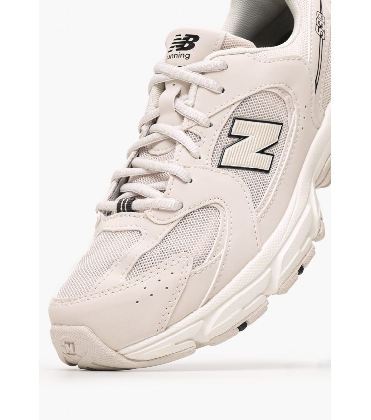 Γυναικεία Παπούτσια Casual R530 Μπεζ ECOleather-Ύφασμα New Balance