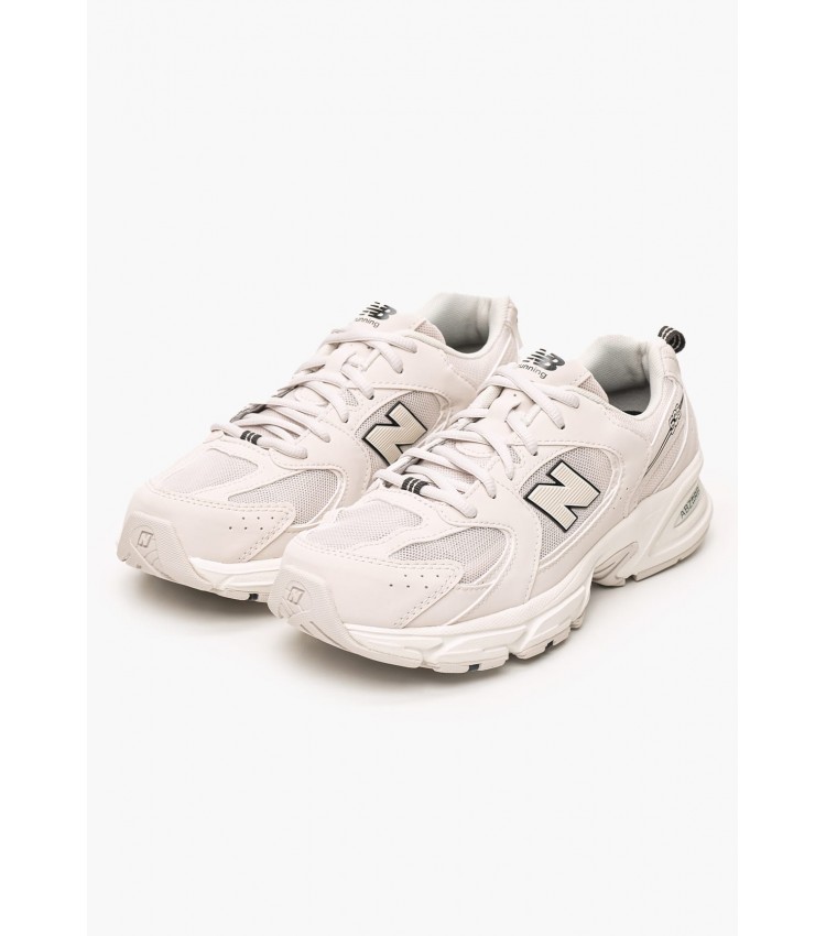 Γυναικεία Παπούτσια Casual R530 Μπεζ ECOleather-Ύφασμα New Balance