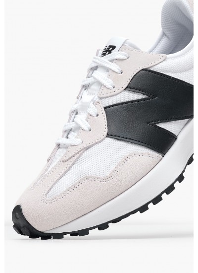 Ανδρικά Παπούτσια Casual S327 Άσπρο Δέρμα-Ύφασμα New Balance