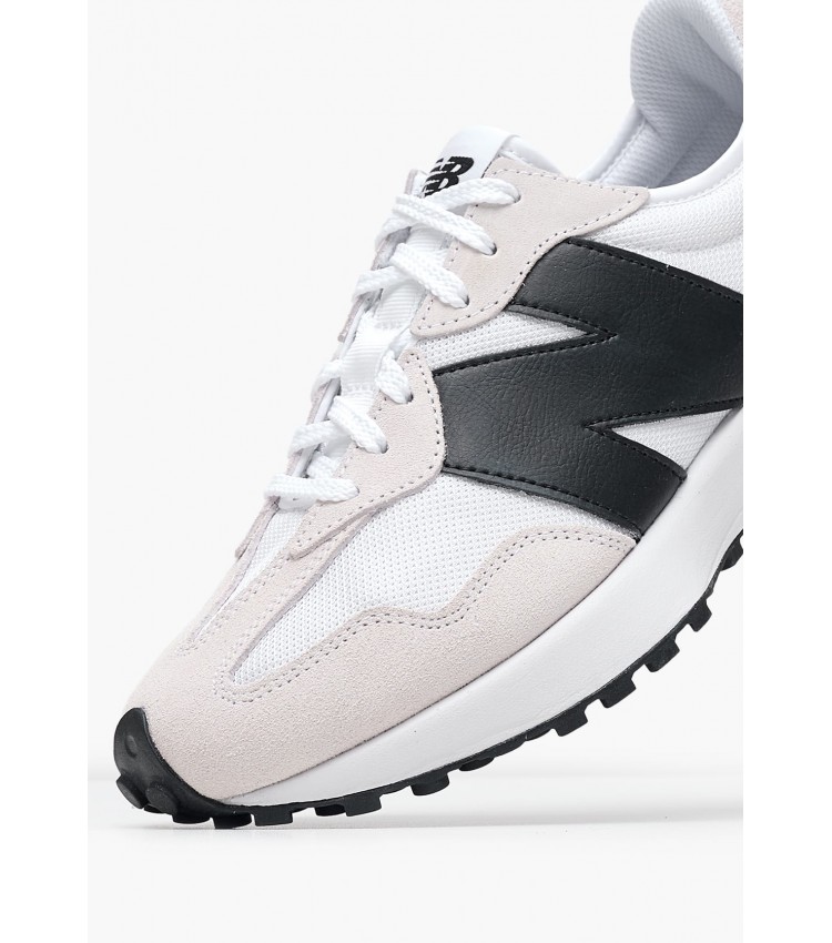 Ανδρικά Παπούτσια Casual S327 Άσπρο Δέρμα-Ύφασμα New Balance