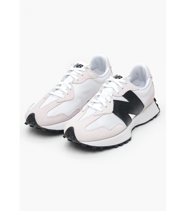 Ανδρικά Παπούτσια Casual S327 Άσπρο Δέρμα-Ύφασμα New Balance