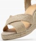 Women Espadrilles Becca Gold Fabric Castaner