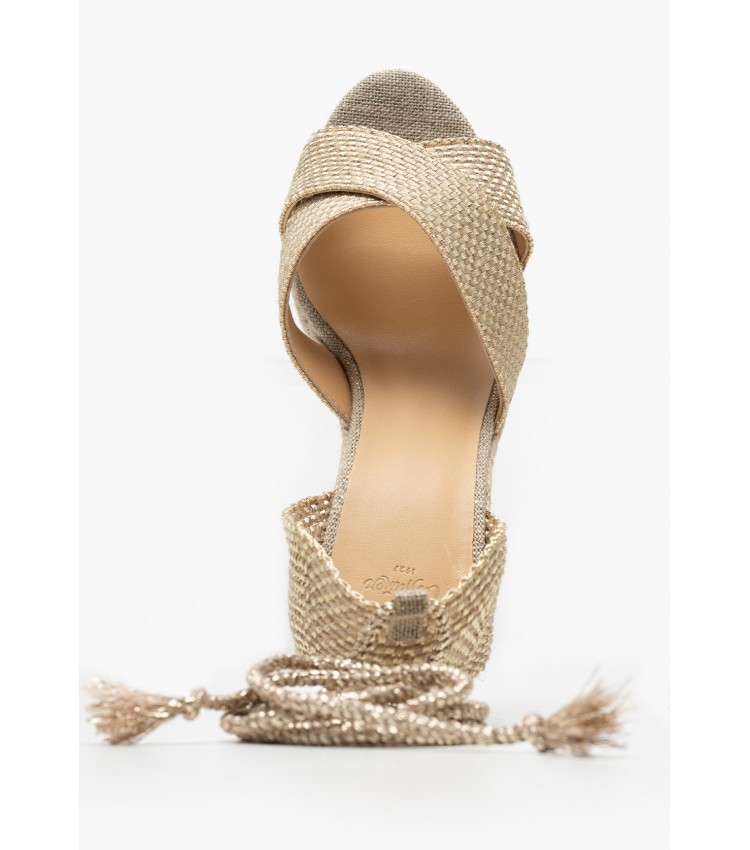 Women Espadrilles Becca Gold Fabric Castaner