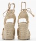 Women Espadrilles Becca Gold Fabric Castaner