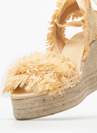 Women Espadrilles Becca Gold Fabric Castaner