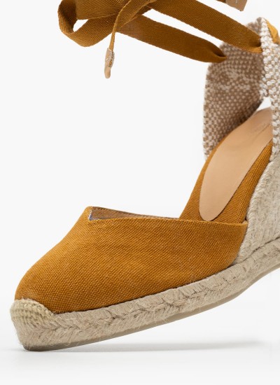 Women Espadrilles Becca Gold Fabric Castaner