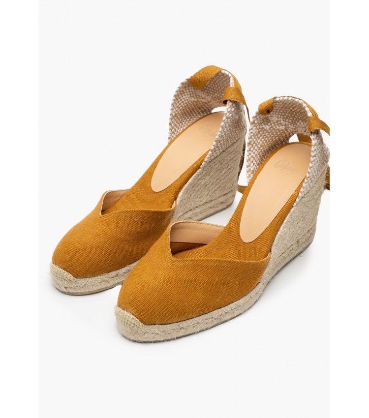 Women Espadrilles Chiara.B Yellow Fabric Castaner