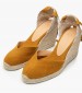 Women Espadrilles Chiara.B Yellow Fabric Castaner