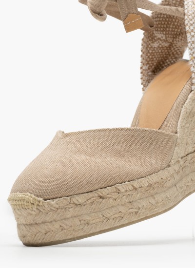 Women Espadrilles Becca Gold Fabric Castaner