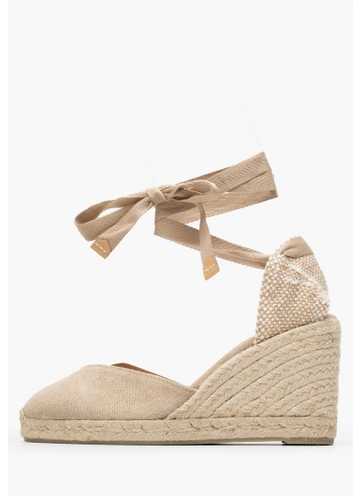 Women Espadrilles Chiara2 Beige Fabric Castaner