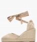 Women Espadrilles Chiara2 Beige Fabric Castaner