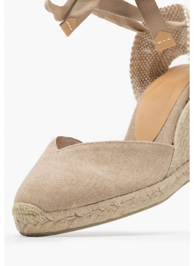 Women Espadrilles Chiara2 Beige Fabric Castaner