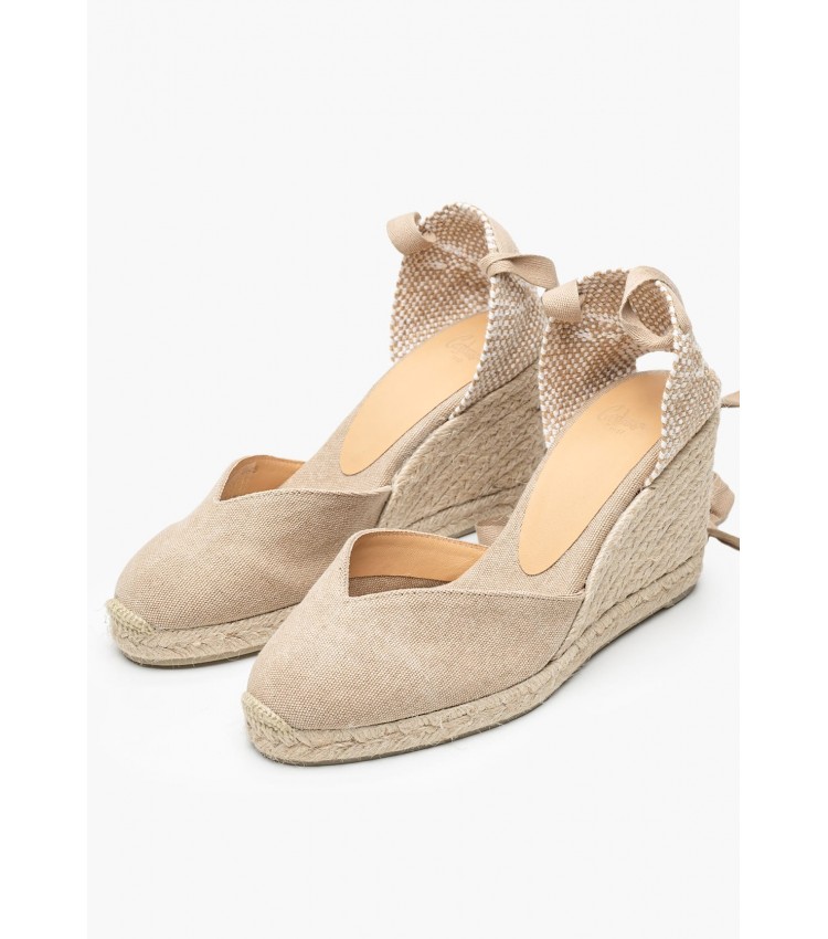 Women Espadrilles Chiara2 Beige Fabric Castaner