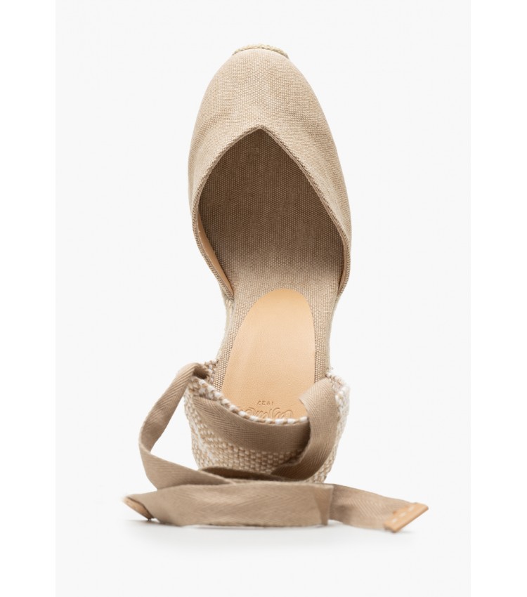 Women Espadrilles Chiara2 Beige Fabric Castaner