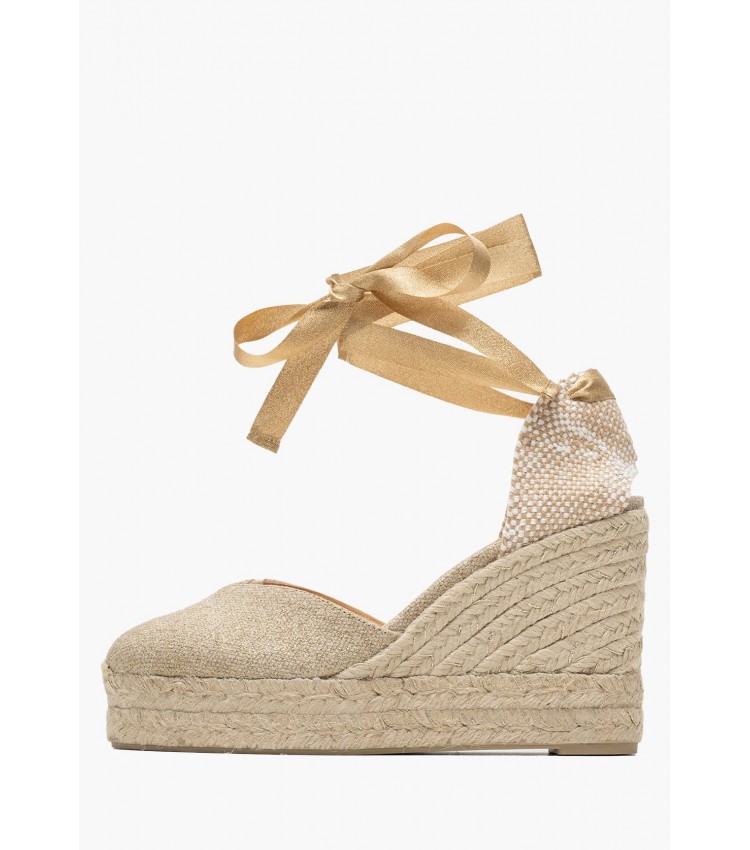 Women Espadrilles Chiara Gold Fabric Castaner