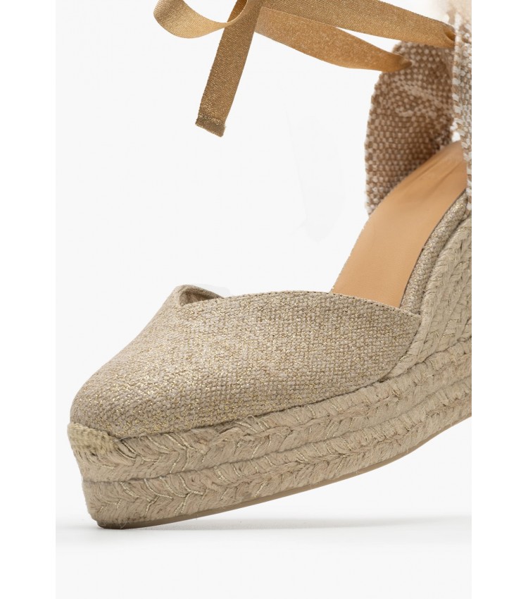 Women Espadrilles Chiara Gold Fabric Castaner